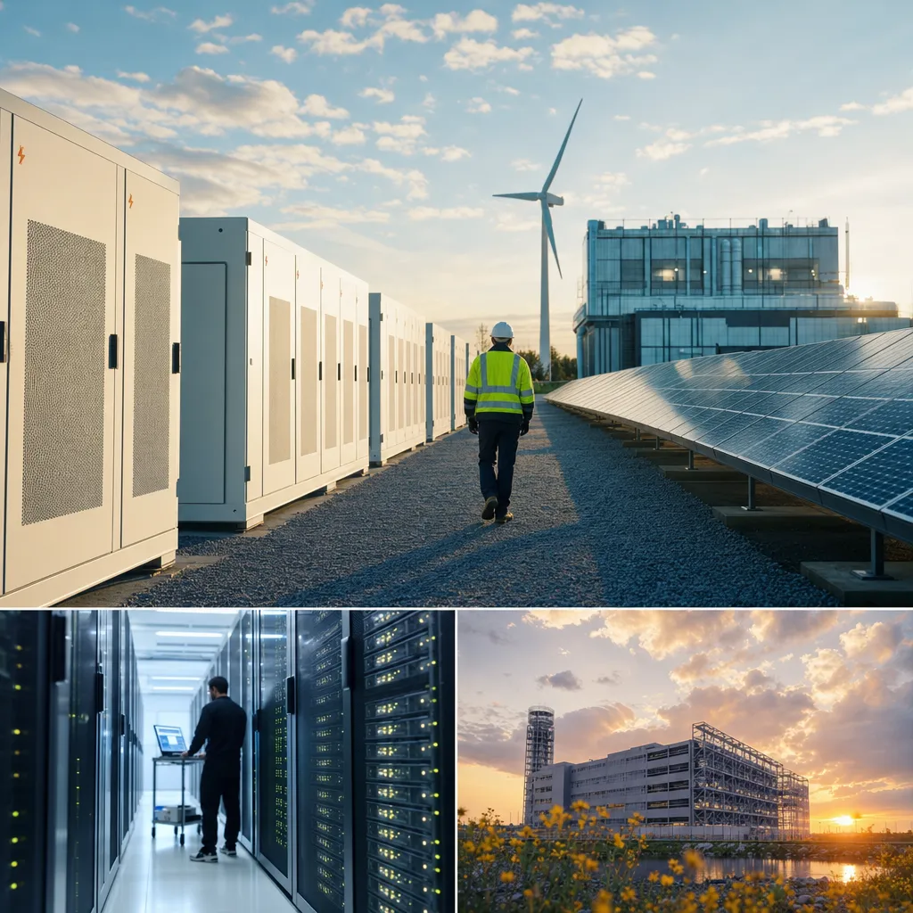 A data center featuring battery, data center, related to AWS Energy Lead: Utilities Must Use AI to Clear the Grid Int