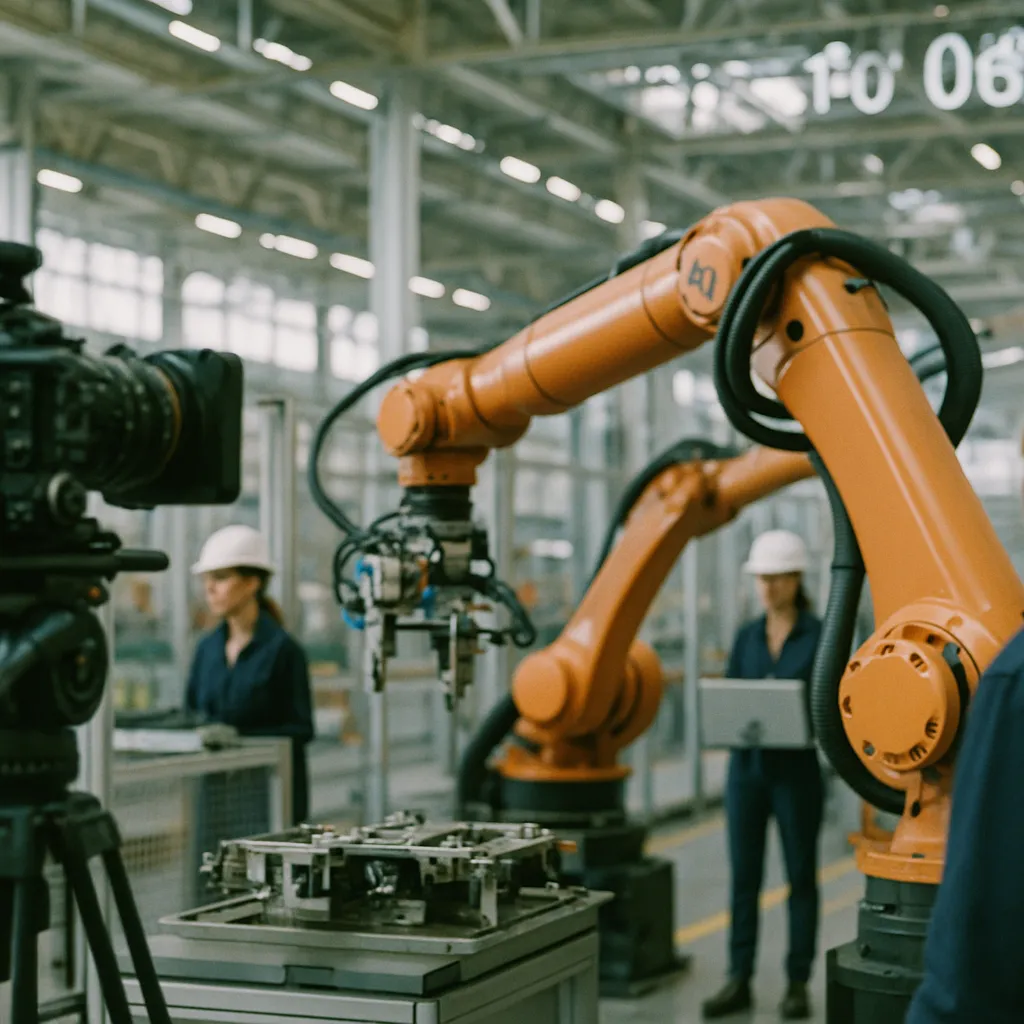 A factory featuring robots, cameras, related to Daily AI Briefing — 2026-10-06