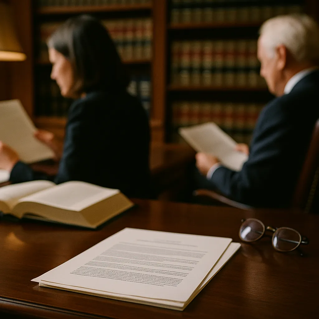 A law office featuring documents, related to California Becomes First State to Ban Attorneys From Delegat