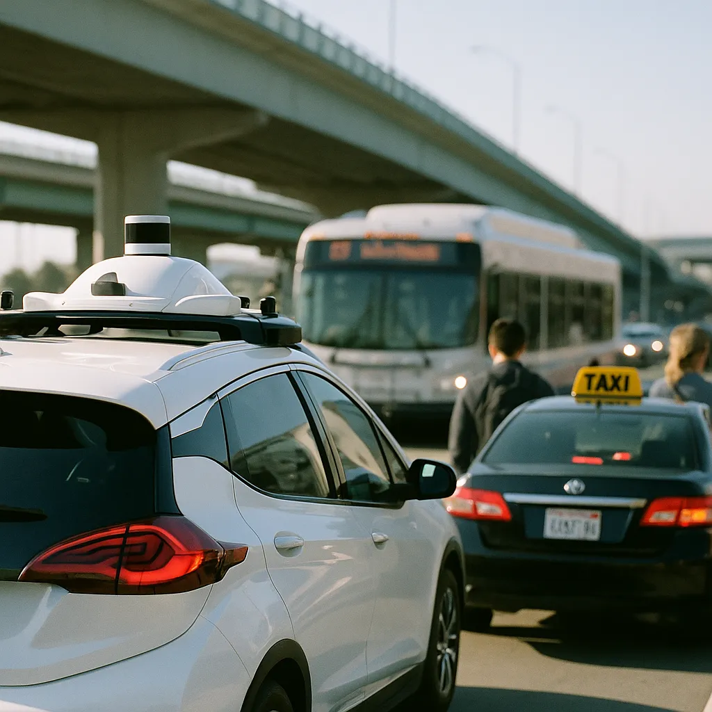 A transportation hub featuring vehicles, vehicle, related to California Moves to Rein In Robotaxis Ahead of Next Autonomo