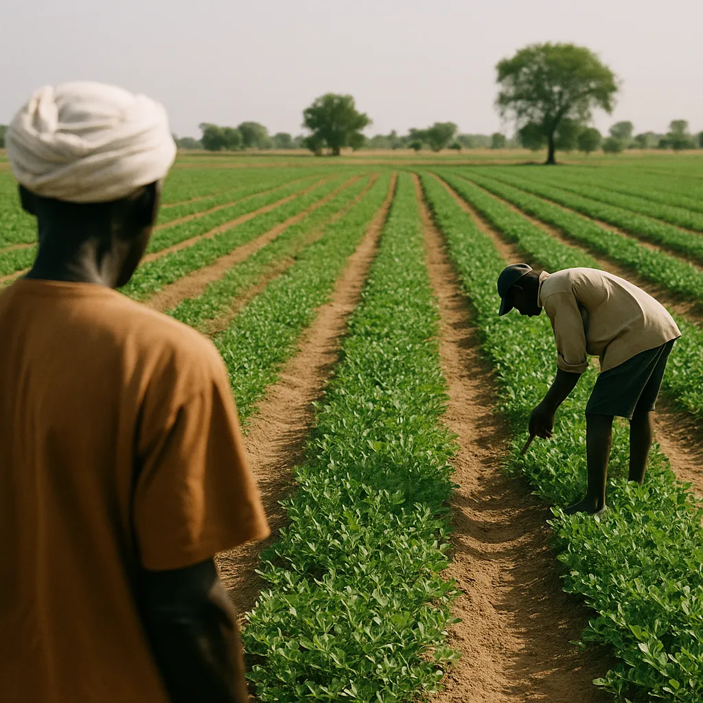 A farm featuring crop, fields, related to Cambridge Satellite AI Maps Senegal Crops With 84% Accuracy 
