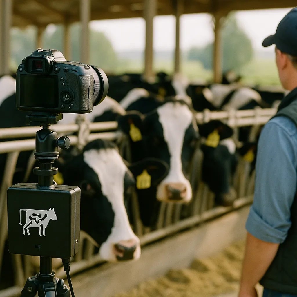 A farm featuring Camera, cameras, related to AI Camera System Scores Every Dairy Cow Daily, Bringing Prec