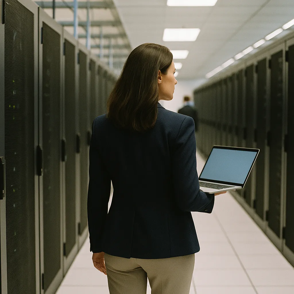 A data center featuring Data Centers, data center, related to DayOne Data Centers Files for $3–5 Billion Nasdaq IPO, Betti from an unusual angle or perspective
