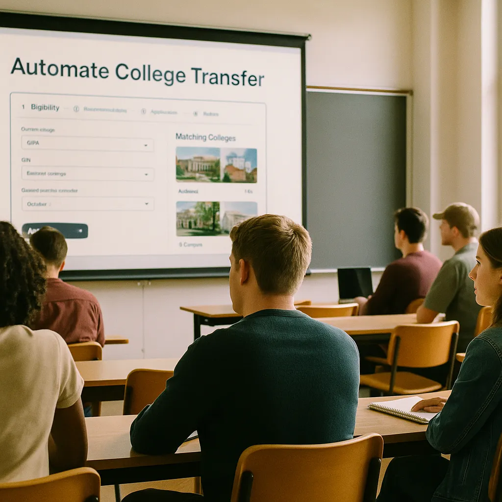 A university classroom featuring interface, related to EdVisorly Raises $13.3 Million to Automate College Transfer 