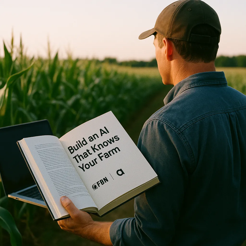 A Farm featuring crop, textbook, related to FBN and a major tech company Build an AI That Knows Your Far