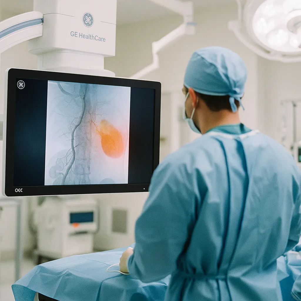 A hospital where a person is operating related to GE HealthCare Names First Global Chief AI Officer to Lead 10