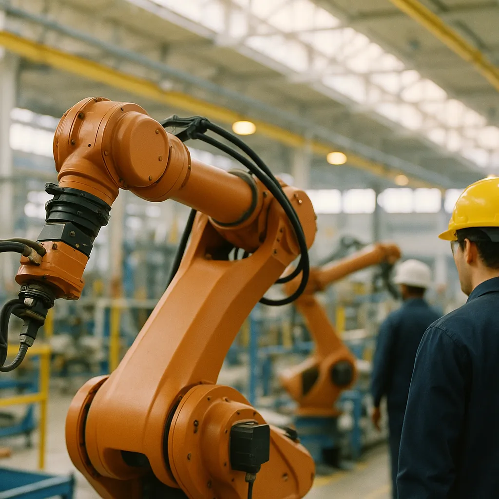 A factory featuring Robot, robot, related to World's Active Industrial Robot Fleet Crosses 5 Million Unit