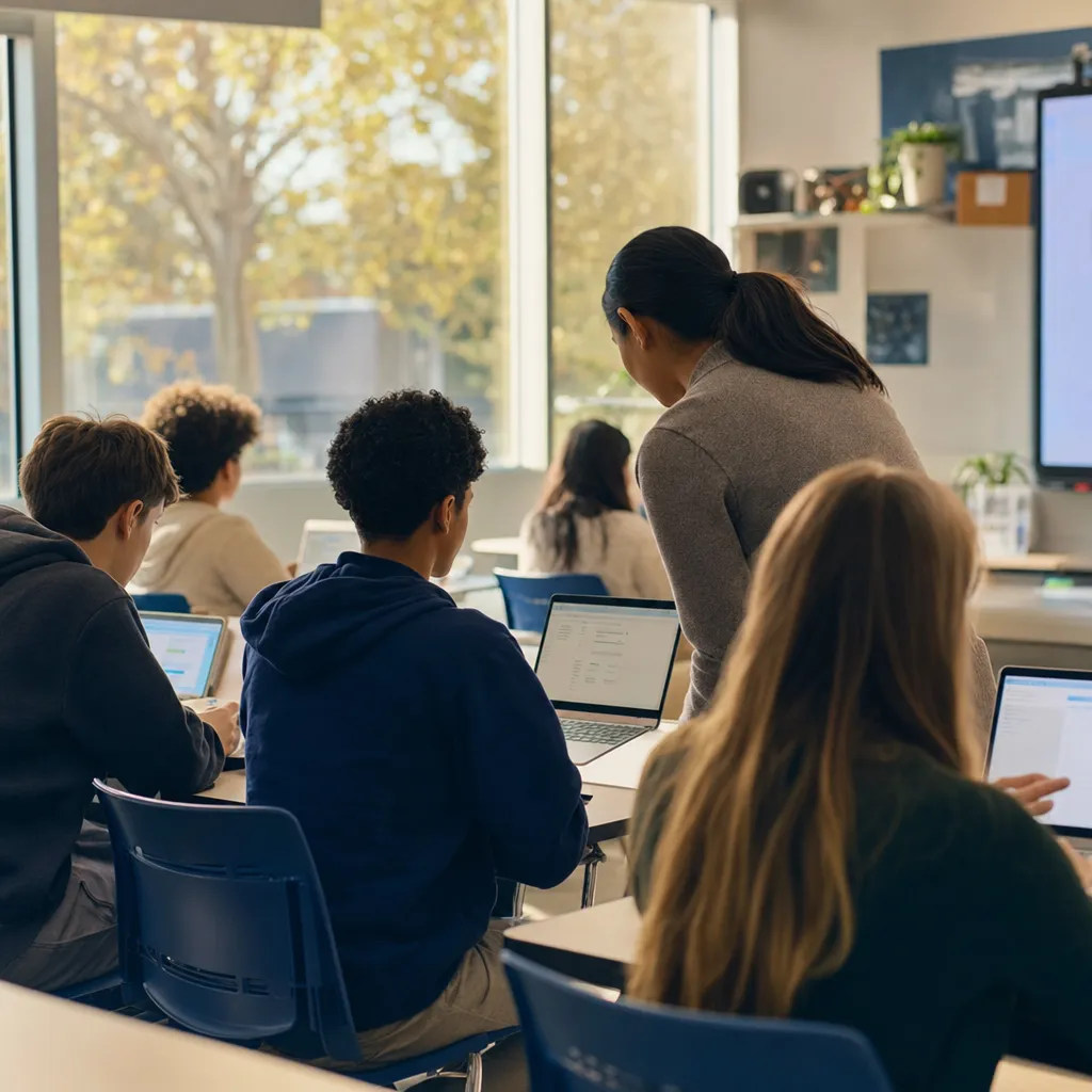 A classroom featuring Classroom, classroom, related to a major tech company Classroom Now Lets Teachers See Student