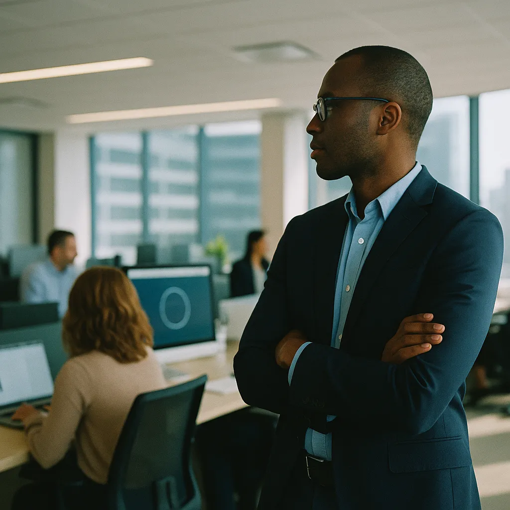 A modern corporate office related to a major tech company Cuts an AI model Free Tier to Weakest M