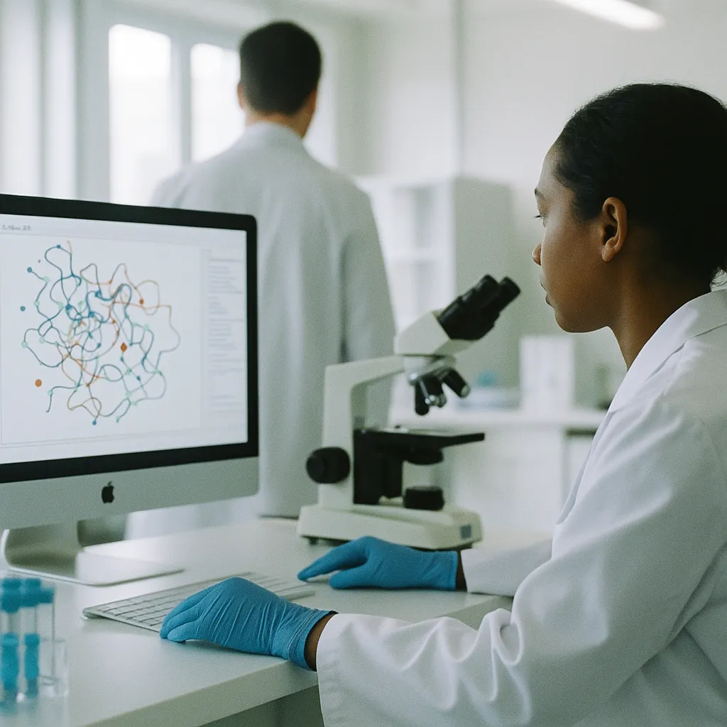 A medical facility where a person is testing related to a major tech company DeepMind Spinout Isomorphic Labs Seeks 