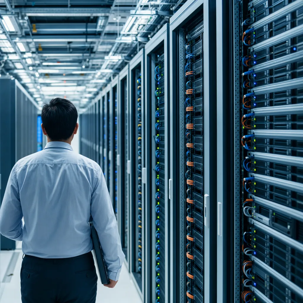 A data center featuring server, data center, related to Kuehne+Nagel Q3 Profit Jumps 53% on AI-Driven Air Freight De