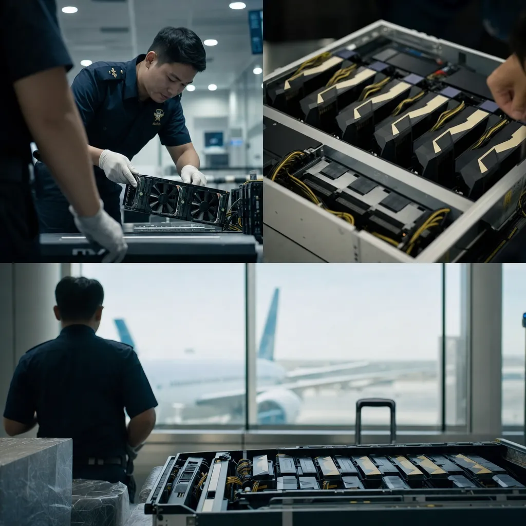 A Airport featuring chips, server, related to Malaysia Seizes $12.1 Million in AI Chips Hidden in Servers 