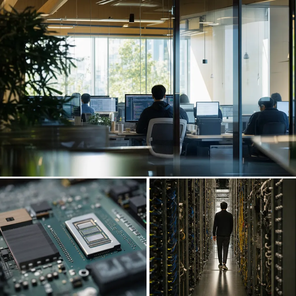A modern workplace featuring chips, data center, related to a major software company Offers Voluntary Buyouts to 60,000 
