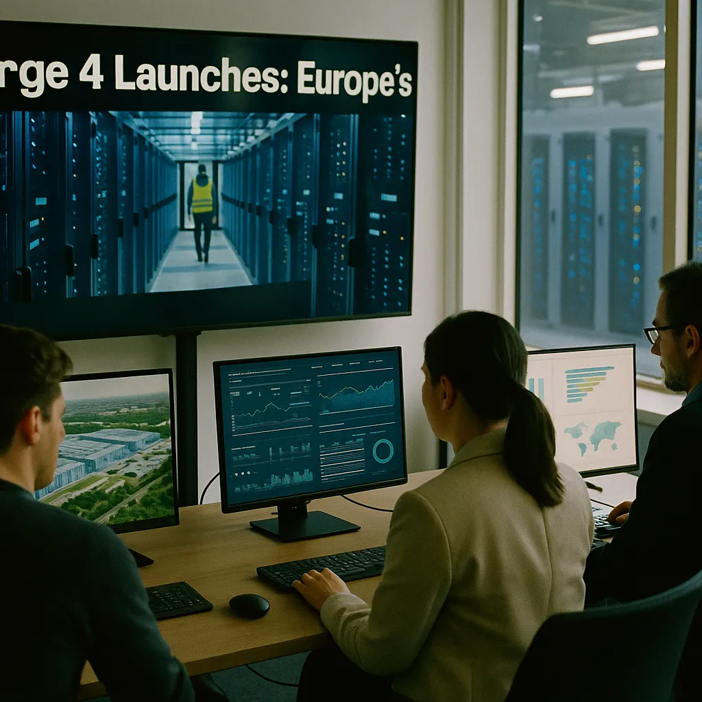 A newsroom featuring data centers, data center, related to a technology company Large 4 (Le Chonk) Launches: Europe's 1