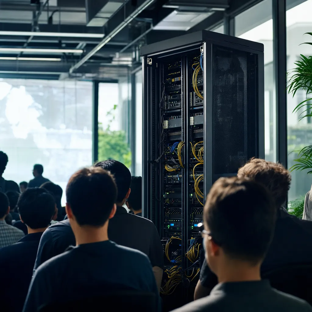 A newsroom featuring server, related to a technology company Releases Open Weights for Le Chonk, Its