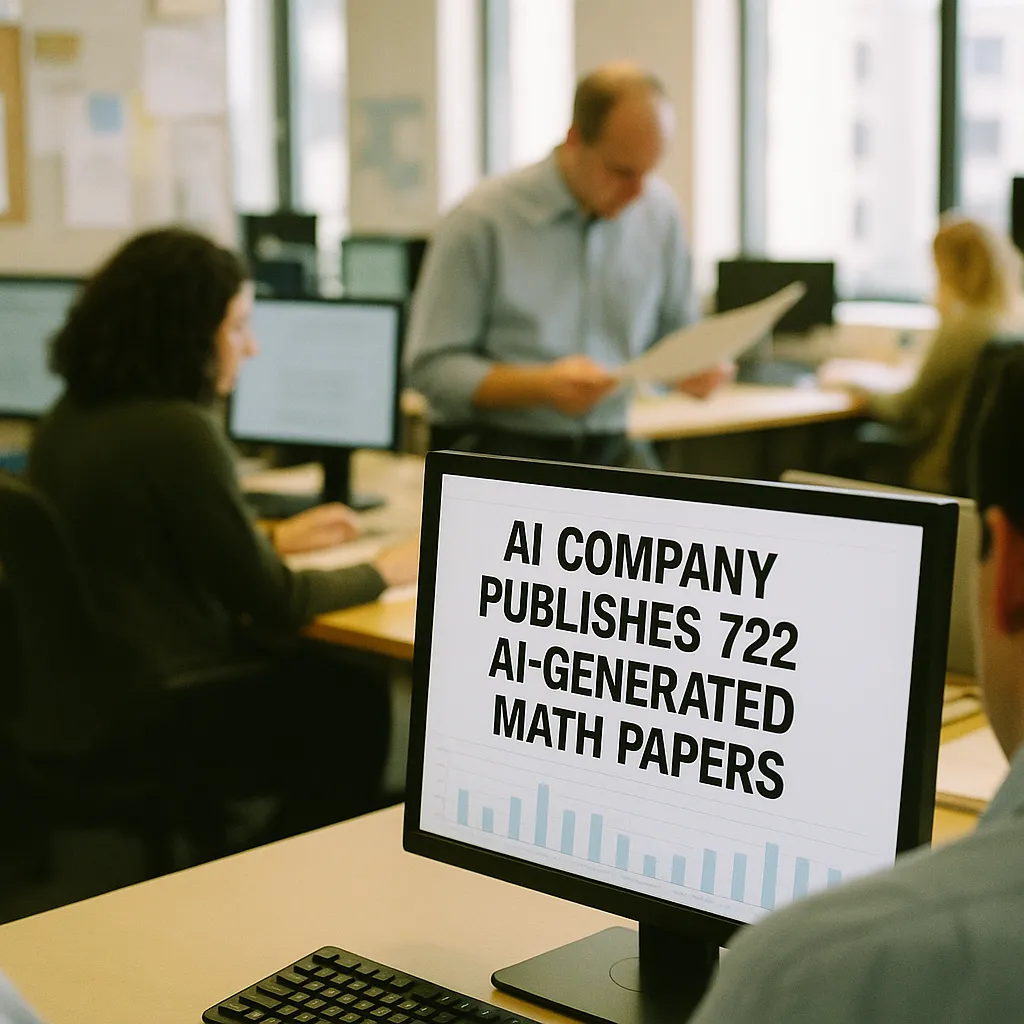 A newsroom related to a major AI company Publishes 722 AI-Generated Math Papers Fr
