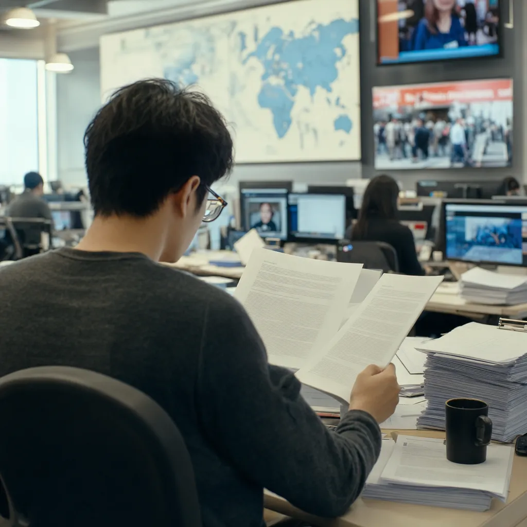 A newsroom featuring document, documents, related to a major AI company Rewrites Its Model Spec Around Five Core 