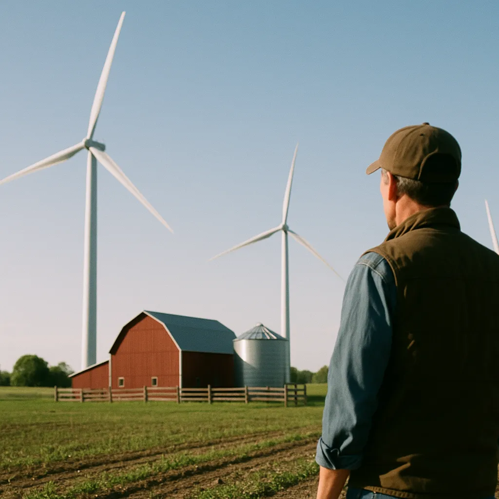 A farm featuring turbine, turbines, related to Renewable Energy's Surge Is Forcing Grid Operators to Deploy