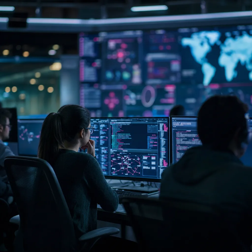 A cybersecurity operations center related to Check Point Uncovers 'Yoba' Malware Campaign Using Signed an from an unusual angle or perspective